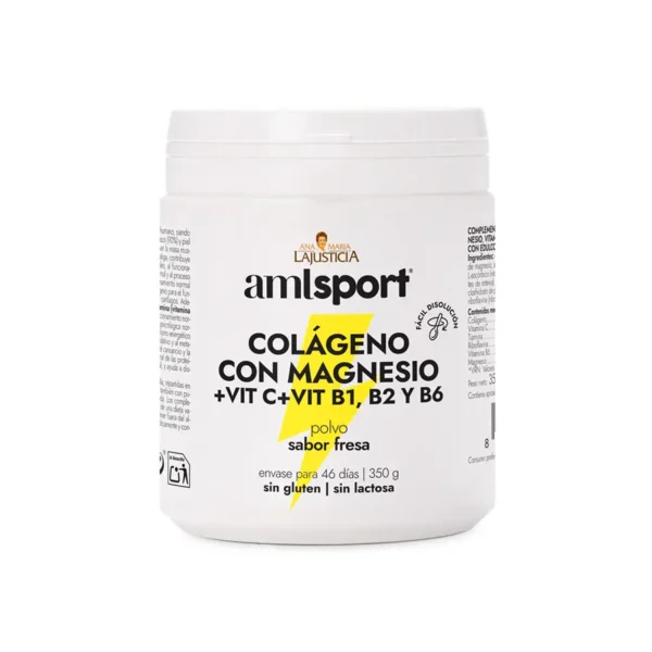 Ana María Lajusticia Colágeno con Magnesio + Vit. C, B1, B2, B6 Sabor Fresa 350 g