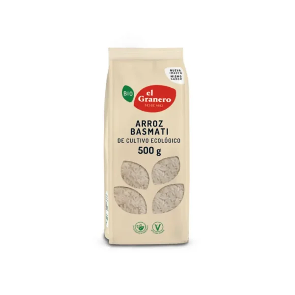 ARROZ BASMATI BIO, 500 g[VEGANO][SIN-LECHE][SIN-LACTOSA][SIN-HUEVO][SIN-AZUCAR]