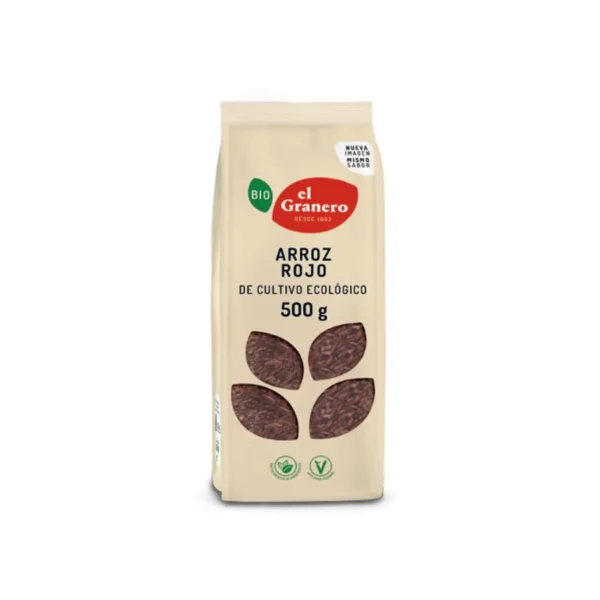 ARROZ ROJO BIO, 500 g[VEGANO][SIN-LECHE][SIN-LACTOSA][SIN-HUEVO][SIN-AZUCAR]