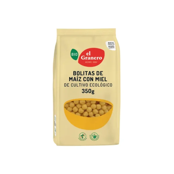 BOLITAS DE MAIZ CON MIEL BIO, 350 g[SIN-HUEVO]