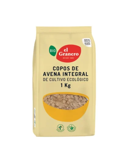 COPOS DE AVENA INTEGRAL, 1 Kg[VEGANO][SIN-LECHE][SIN-LACTOSA][SIN-HUEVO][SIN-AZUCAR]