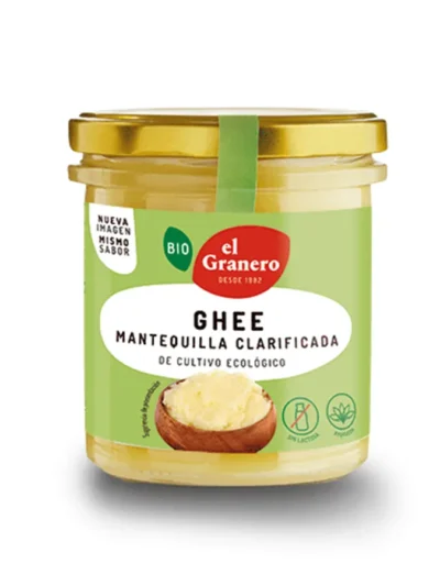 El Granero Ghee Mantequilla Clarificada Ayurvedica Bio, 340 Ml