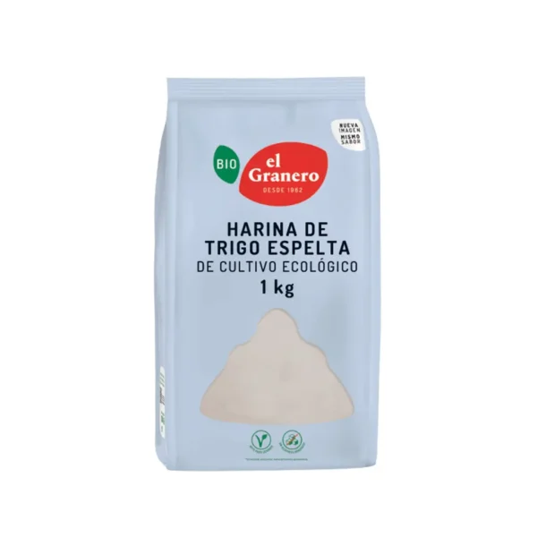 HARINA DE TRIGO ESPELTA BIO, 1 Kg[VEGANO][SIN-LECHE][SIN-LACTOSA][SIN-HUEVO][SIN-AZUCAR]
