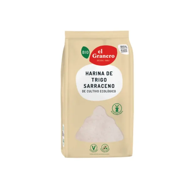 HARINA DE TRIGO SARRACENO BIO, 1 Kg[VEGANO][SIN-LECHE][SIN-LACTOSA][SIN-HUEVO][SIN-AZUCAR]