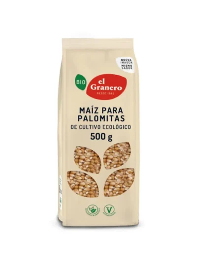 MAIZ PARA PALOMITAS BIO, 500 g[VEGANO][SIN-LECHE][SIN-LACTOSA][SIN-HUEVO][SIN-AZUCAR]
