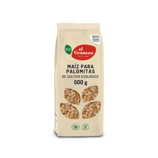 MAIZ PARA PALOMITAS BIO, 500 g[VEGANO][SIN-LECHE][SIN-LACTOSA][SIN-HUEVO][SIN-AZUCAR]