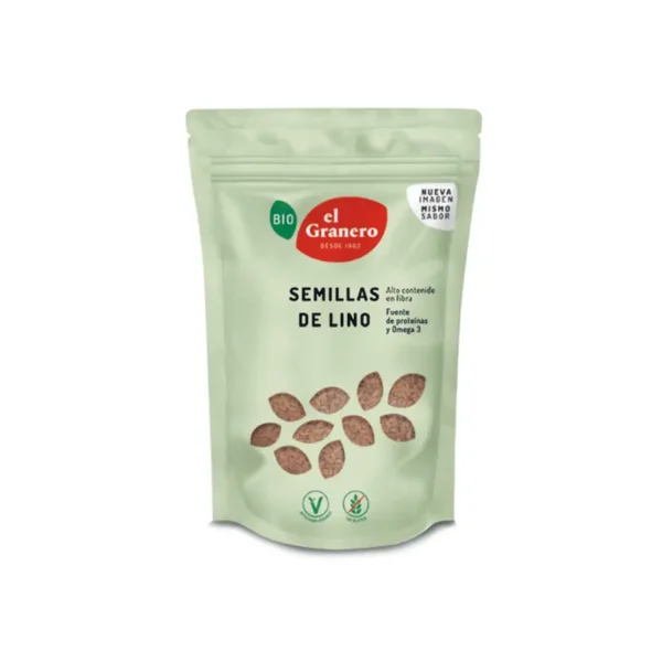 SEMILLAS DE LINO BIO, 500 g[VEGANO][SIN-GLUTEN][SIN-LECHE][SIN-LACTOSA][SIN-HUEVO][SIN-AZUCAR]