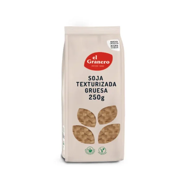 SOJA TEXTURIZADA GRUESA, 250 g[VEGANO][SIN-LECHE][SIN-LACTOSA][SIN-HUEVO][SIN-AZUCAR]