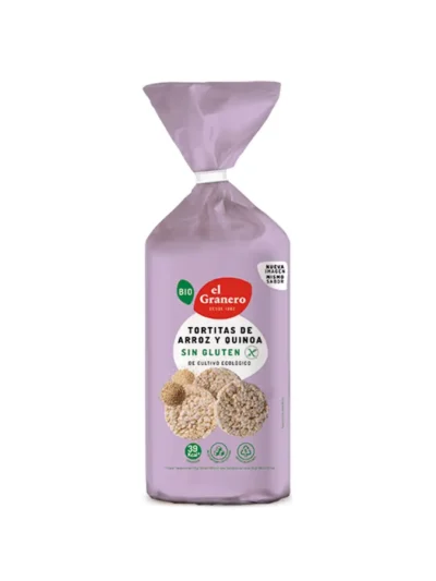 Tortitas De Arroz Y Quinoa Bio, 120 G[vegano][sin-Gluten][sin-Leche][sin-Lactosa][sin-Huevo][sin-Azucar]