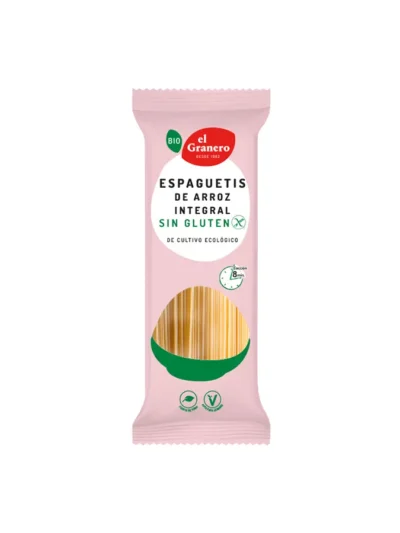 El Granero Espaguetis De Arroz Integral Sin Gluten Bio, 500 G