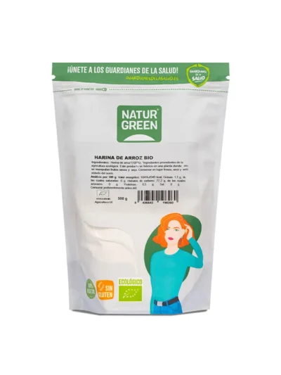 NaturGreen Harina de Arroz Bio Sin Gluten 500 g