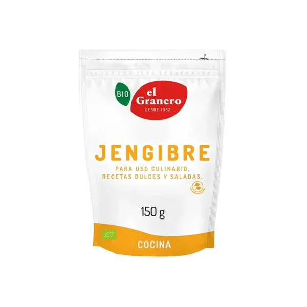 JENGIBRE BIO, 150 g[VEGANO][SIN-LECHE][SIN-LACTOSA][SIN-HUEVO][SIN-AZUCAR]