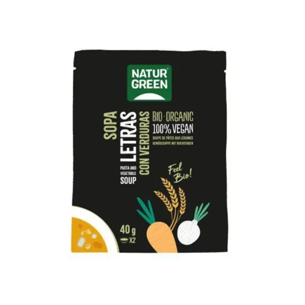 NaturGreen Sopa Letras con Verduras Bio 40 g