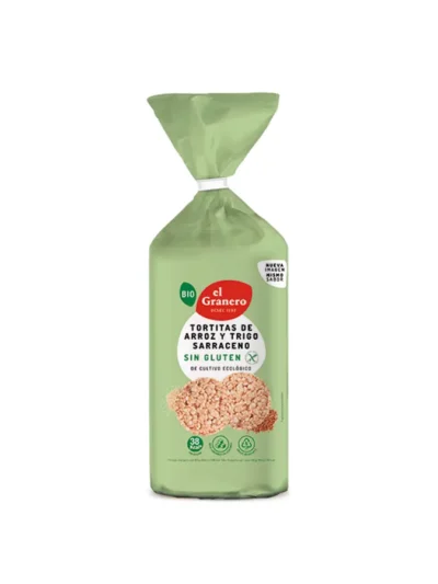 El Granero Tortitas De Arroz Y Trigo Sarraceno Sin Gluten Bio, 115 G